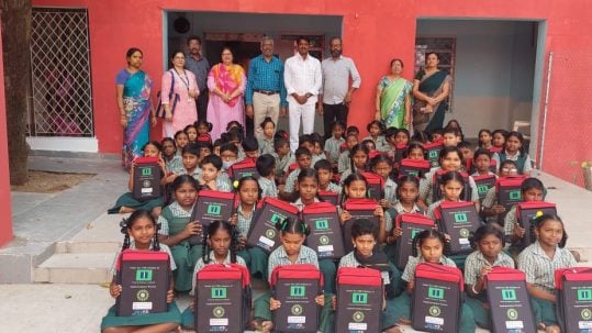 Frost & Sullivan Institute provides deskit bags to school-going children