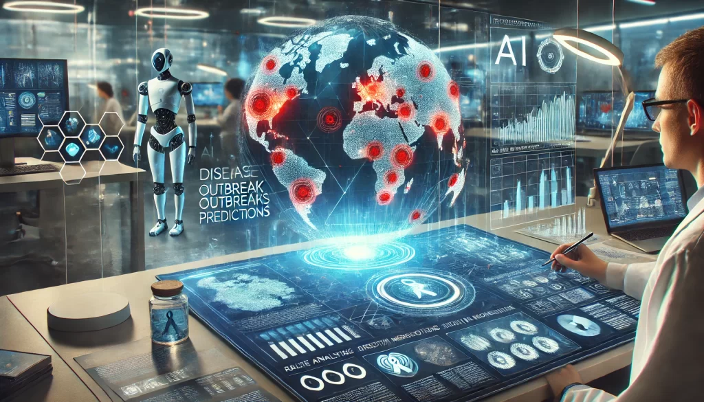 AI-driven disease outbreak predictions.